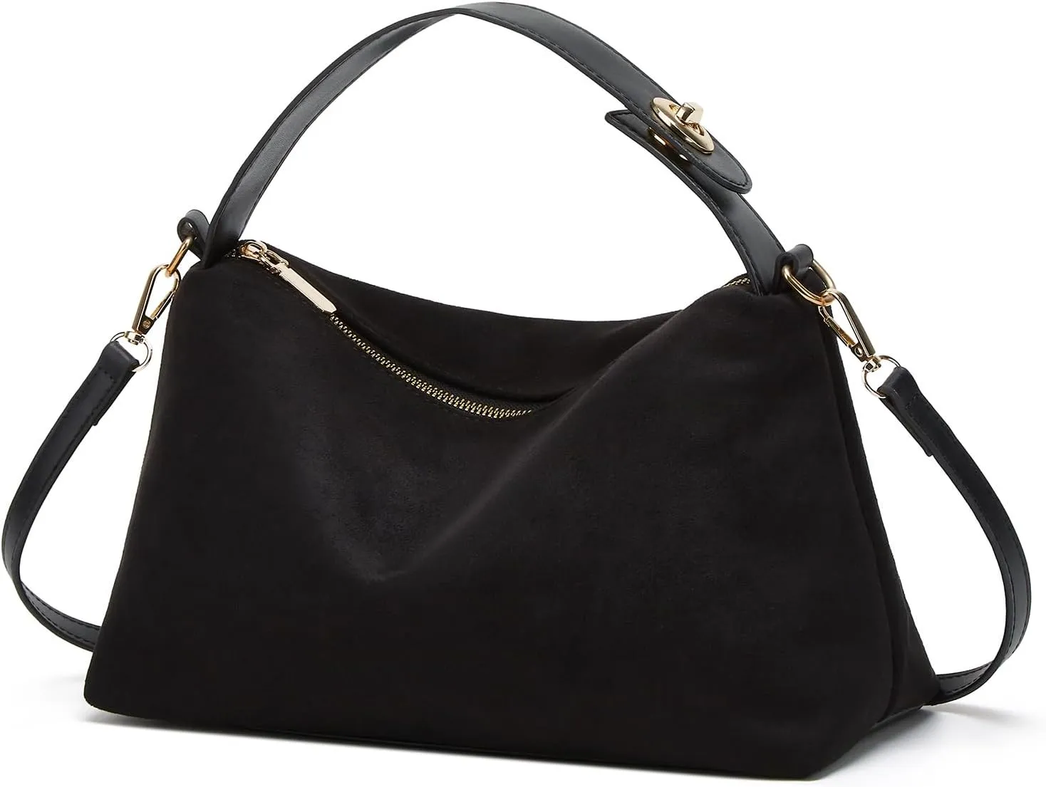 Trendy Suede Cloud Crescent Shoulder Bag Women Hobo Bags Satchels Crossbody Phone Purse Top-handle Travel Tote Handbag