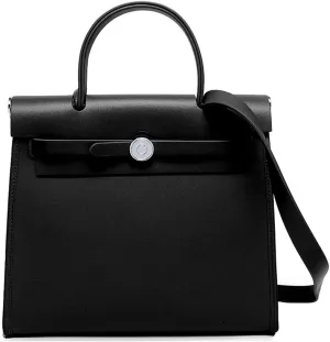 Trendy Top Handle Bags for Women,Classic Leather and Canvas Satchel small Purses Handbags Crossbody with Adjustable Strap