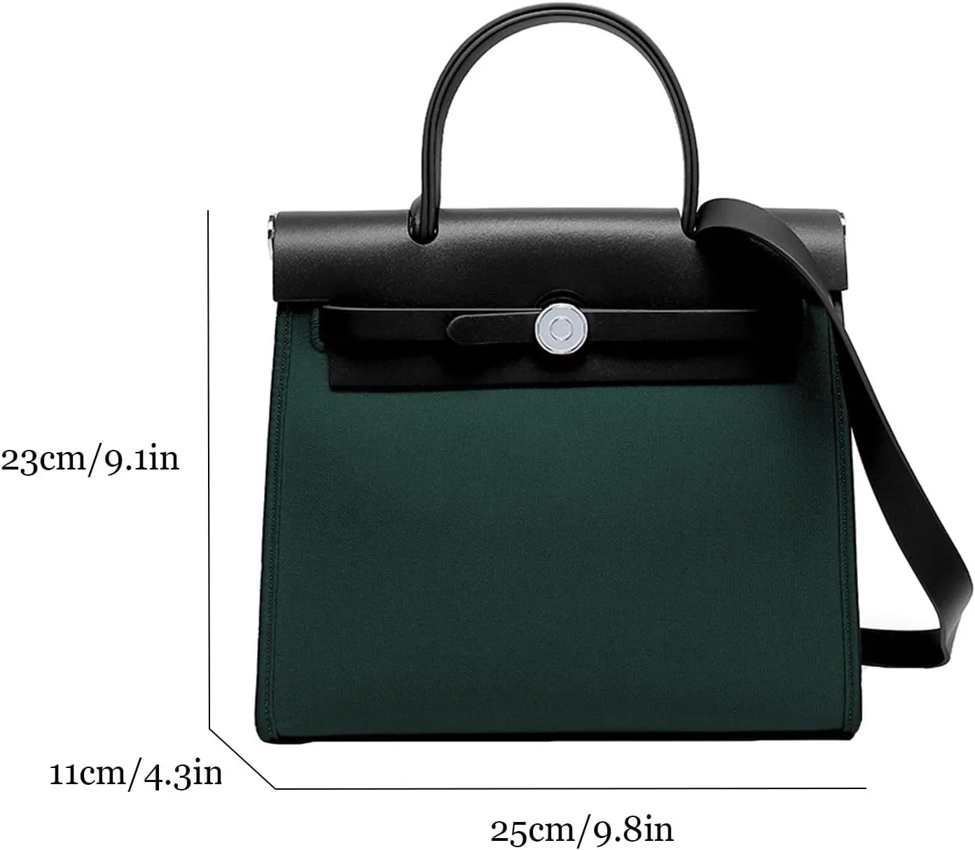 Trendy Top Handle Bags for Women,Classic Leather and Canvas Satchel small Purses Handbags Crossbody with Adjustable Strap