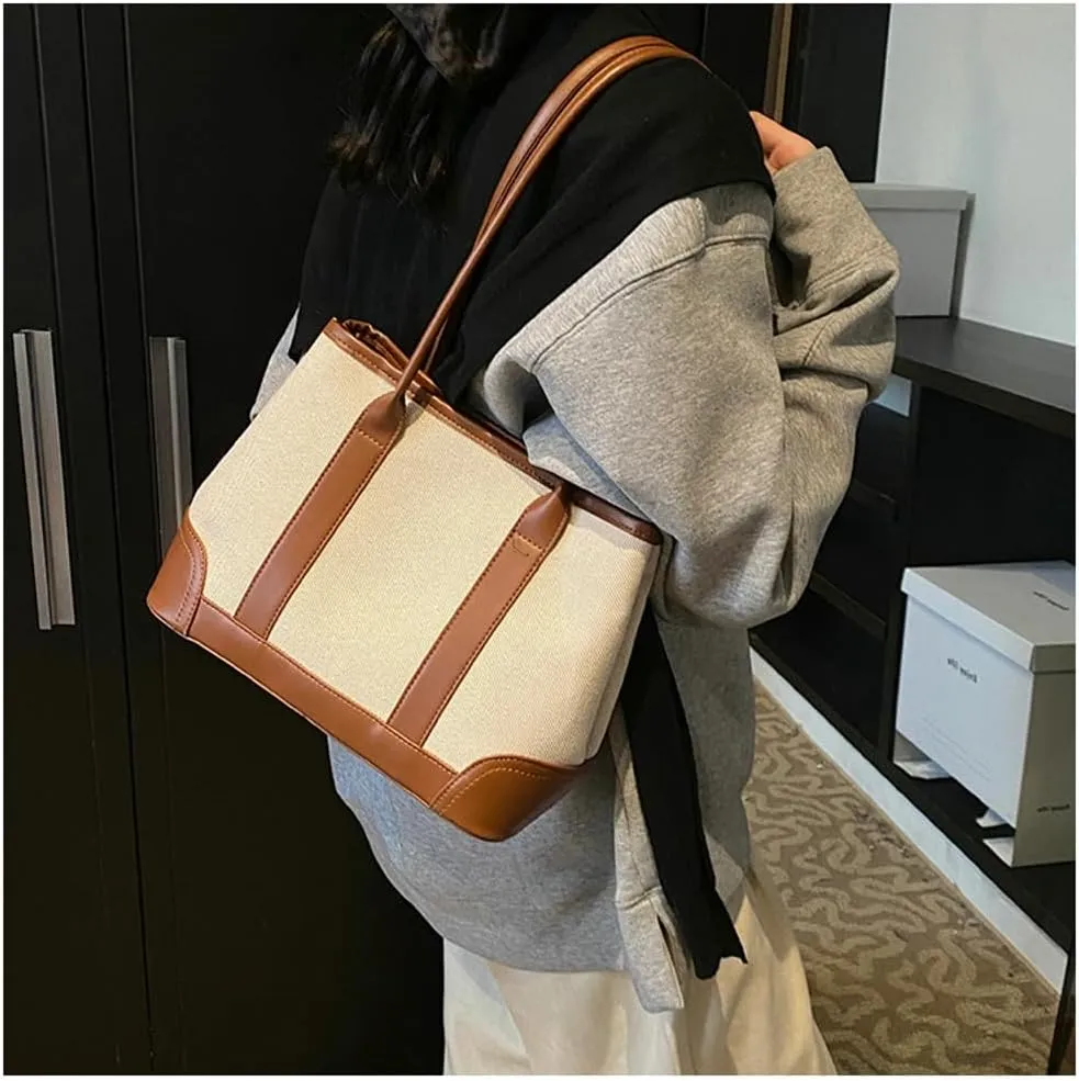 Trendy Tote Bag for Women Large Capacity Shoulder Bag Underarm Bag Tote Handbag Travel College Work Purse