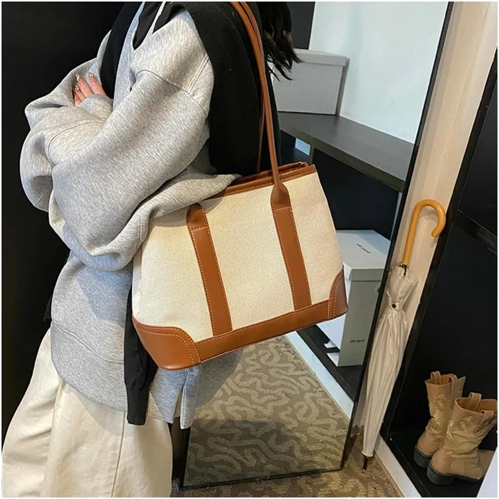 Trendy Tote Bag for Women Large Capacity Shoulder Bag Underarm Bag Tote Handbag Travel College Work Purse