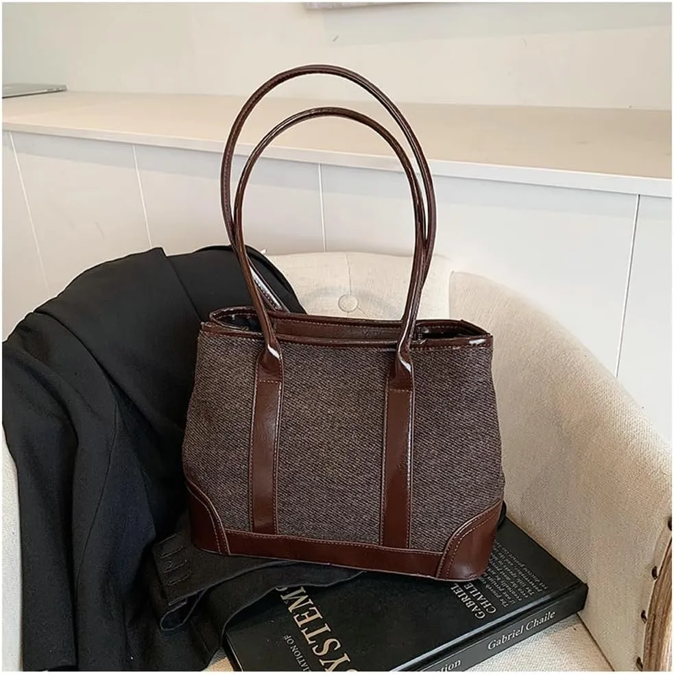 Trendy Tote Bag for Women Large Capacity Shoulder Bag Underarm Bag Tote Handbag Travel College Work Purse
