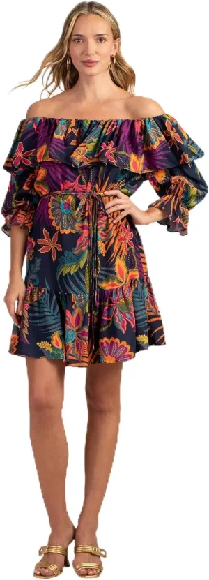 Trina Turk Women's Off The Shoulder Printed Dress