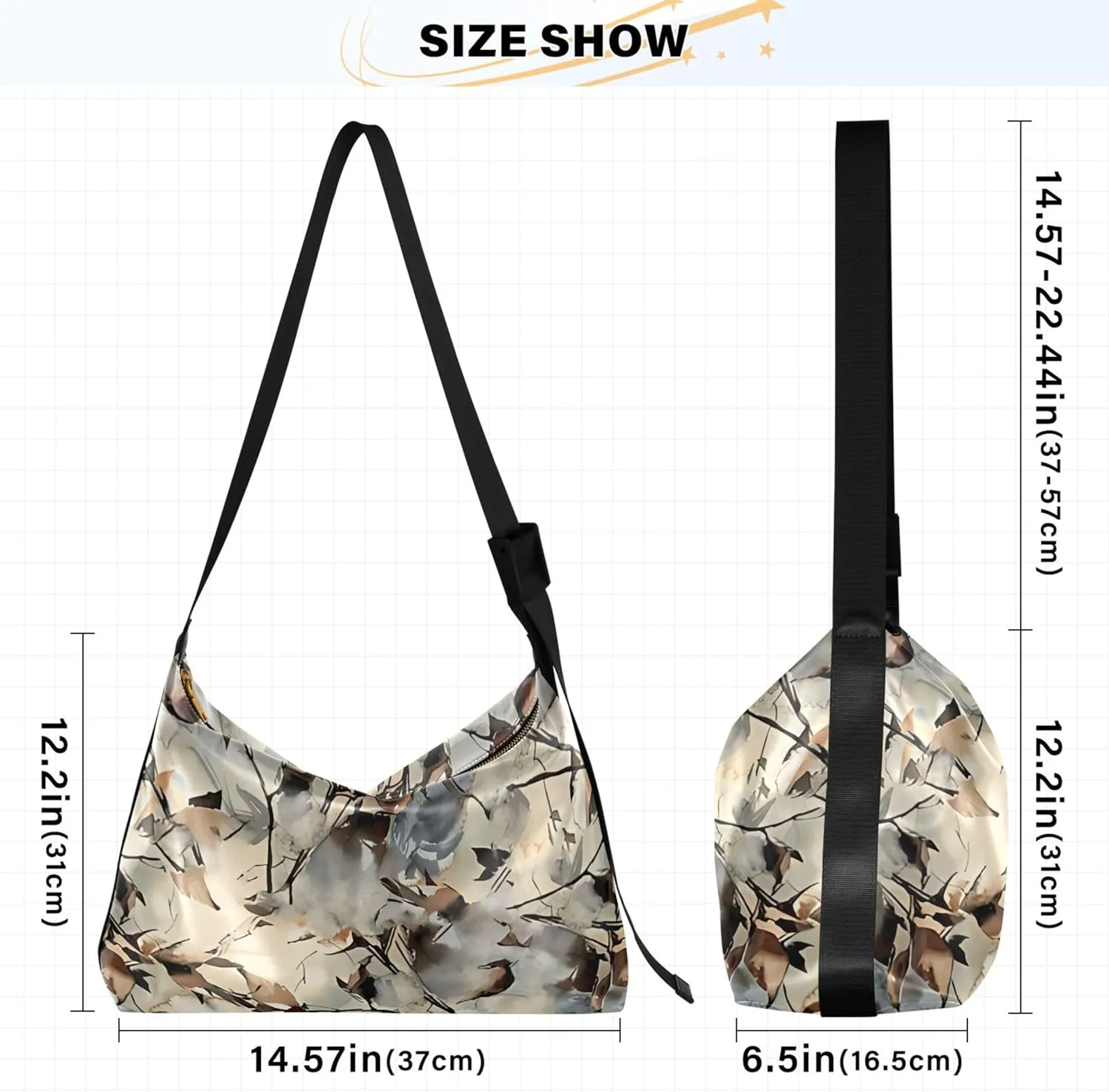 Tropical leaf Palm Monstera Green Hobo Women Handbag Leather Large Crossbody Bag Soft Animal Print Womens Fall Purses