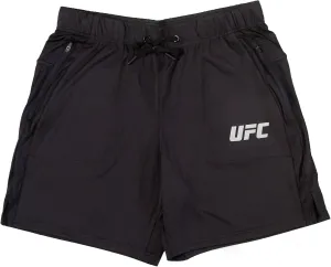UFC Men’s Elastic Waist Shorts Without Brief – Stretchable Polyester – Drawstring Closure – Zippered Pocket