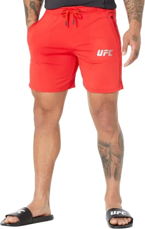 UFC Men’s Elastic Waist Shorts Without Brief – Stretchable Polyester – Drawstring Closure – Zippered Pocket