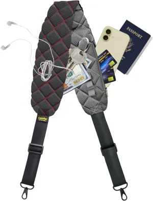Ultra Comfortable Shoulder Strap Bag Belt with Anti-Theft Pockets and Padded, 2 Tone Reversible Use, Stylish & Secure
