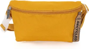 Ultra Slim Fanny Packs for Women – 80s/90s Recycled RPET Bum Bag – Unisex Crossbody Waist Belt Bag for Travel, Festivals, Sports & Daily Use – Waist Belt Bag for Women | Mustard
