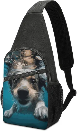 Underwater Dog Sling Bag Travel Sling Backpack Man Purse for Men Hiking Crossbody Bags Chest Bag Shoulder Chest Pack