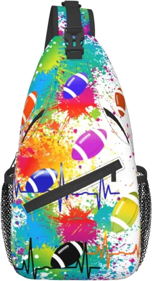 Unisex Soccer Sling Bag Backpack Football Baseball Crossbody Bag Basketball Chest Bag Daypack For Travel Hiking