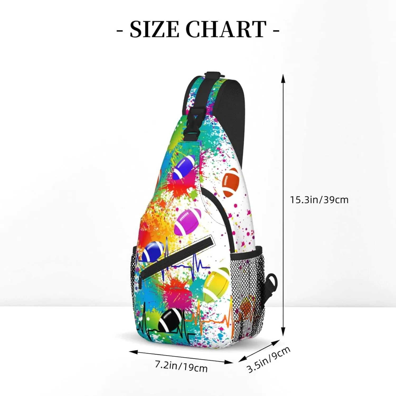 Unisex Soccer Sling Bag Backpack Football Baseball Crossbody Bag Basketball Chest Bag Daypack For Travel Hiking