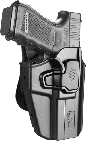 Universal OWB Holster for Sig/CZ/Springfield Armory/S&W/Beretta/1911/ Taurus/Canik/FN/Walther/Browning, Fits 100  Pistols for Full& Compact Size Pistols,Index Finger Release, Adjustable Paddle