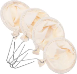 Uonlytech Reusable Hand Brewed Coffee Filter Bag Portable Filter Paper Fine Mesh Sieve Flannel Cloth Tea Leaf Strainer Bags