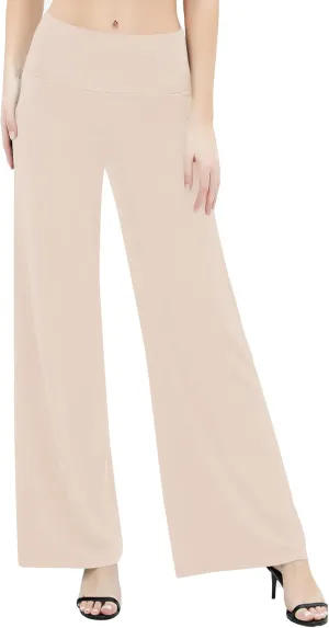 Urban CoCo Women's Dress Pants Solid Wide Leg Casual Sport Trousers Straight Leg High Waist Stretch Pants