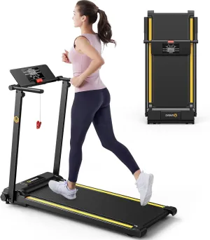UREVO Walking Pad Treadmills for Home Office, Under Desk Compact Design Treadmill Portable Walking Pad Treadmill with Remote Control, LED Display