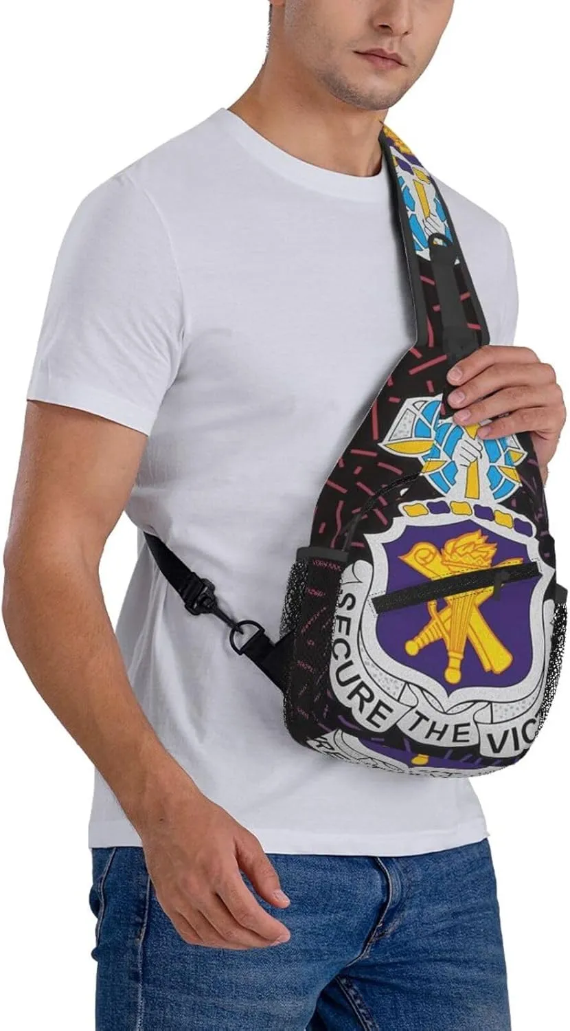 Us A-rmy Civil Affairs Crossbody For Men Women Sling Chest Bag Shoulder Bag Lightweight One Strap Backpack Multipurpose Travel Hiking Daypack