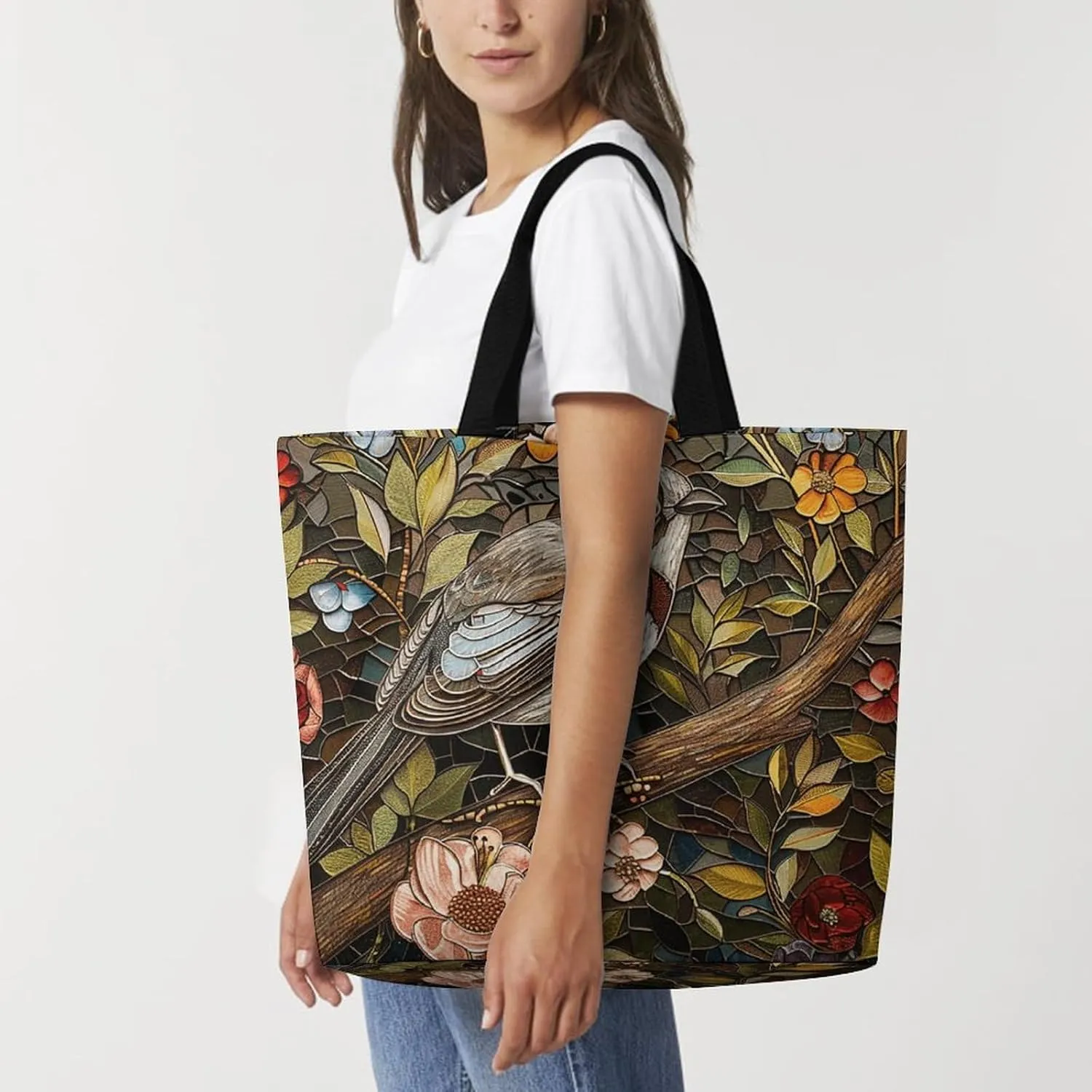Usa Flag Beach Bag Reusable Tote Bag Foldable Grocery Bags Women Shopping Bags for Daily Essentials