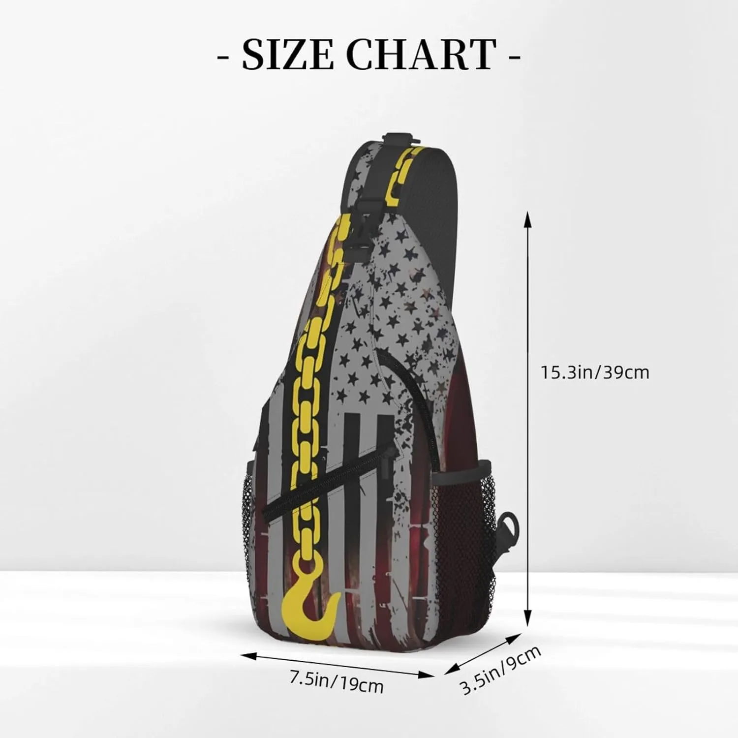 Usa Thin Yellow Line Crossbody Backpack Dachshunds Dog Chest Bag Lightweight One Strap Backpack Multipurpose Travel Hiking For Men Women