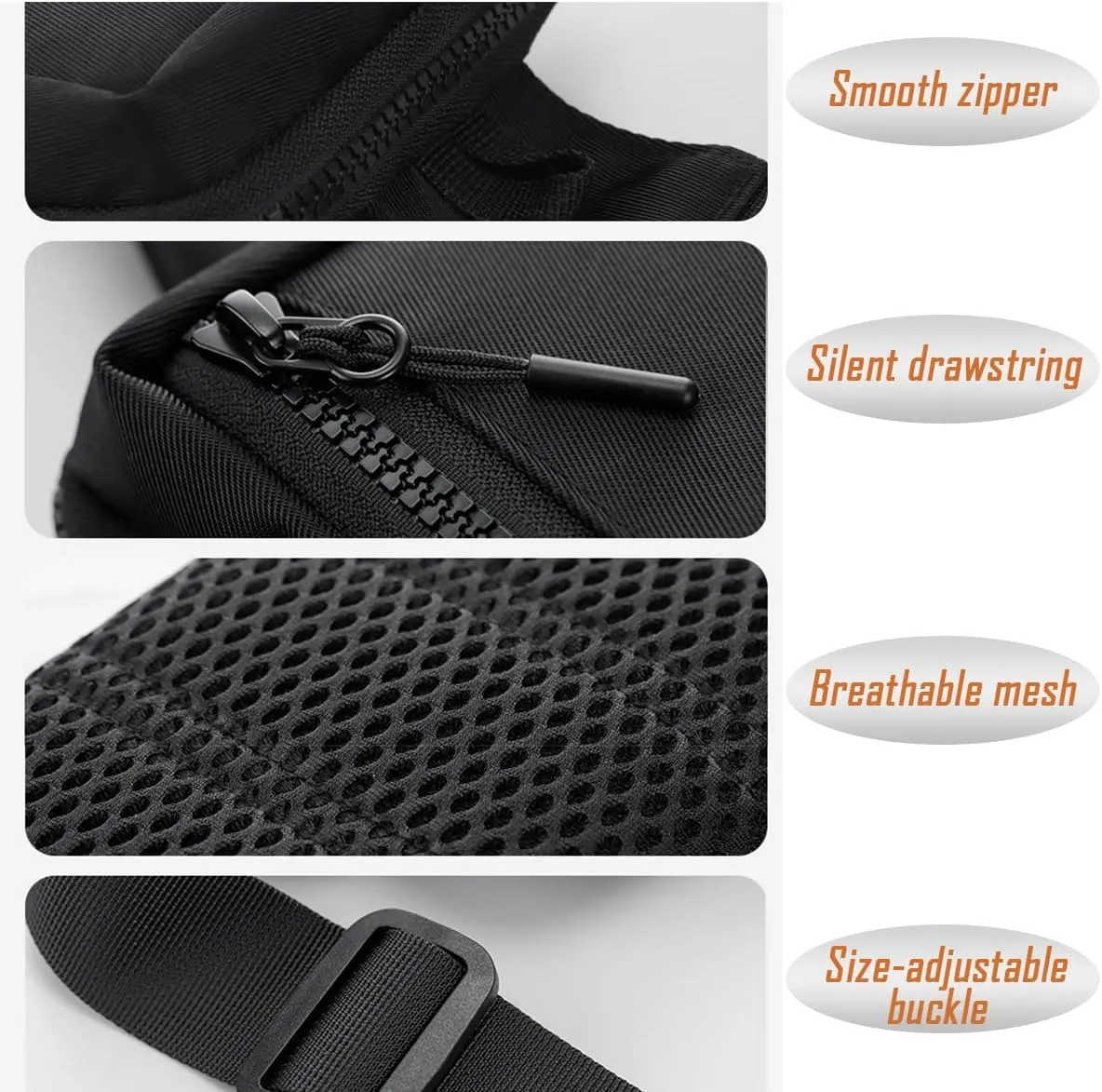 USHAKE Small Crossbody Bags for Women Men - Mini Sling Bag for Traveling and Hiking