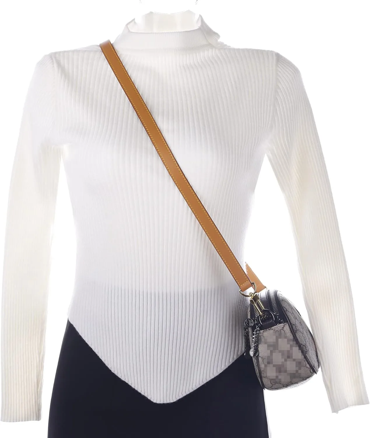 Vachetta Leather Adjustable Crossbody Strap for Women's Crossbody Handbags