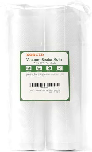 Vacuum Sealer Bags for Food,2 Rolls 9" x 197" Commercial Grade BPA Free Bag Rolls