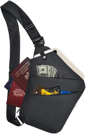 VADOO Anti-theft Crossbody Bags for Women, Shoulder Sling Bag for Men Lightweight Chest Bag for Travel Sport