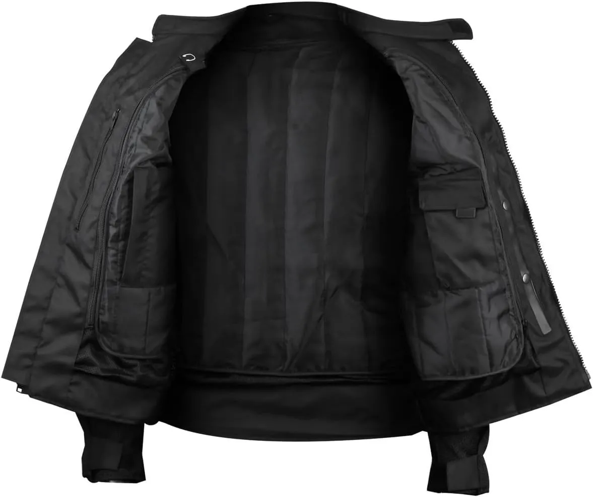 Vance Leather Mens All-Season Reflective Mesh & Textile Motorcycle Jacket w/CE Armor & Removable Liner