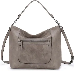VASCHY Hobo Bags for Women, Vegan Leather Large Handbag Tote Slouchy Shoulder Bag Purse w Convertible Crossbody Strap