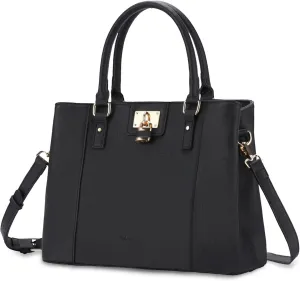 VASCHY Satchel Bag for Women, Trendy Vegan Saffiano Leather Medium Purse Top Handle Handbag Shoulder Tote Crossbody Bag