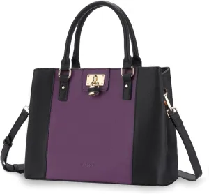VASCHY Satchel Bag for Women, Trendy Vegan Saffiano Leather Medium Purse Top Handle Handbag Shoulder Tote Crossbody Bag