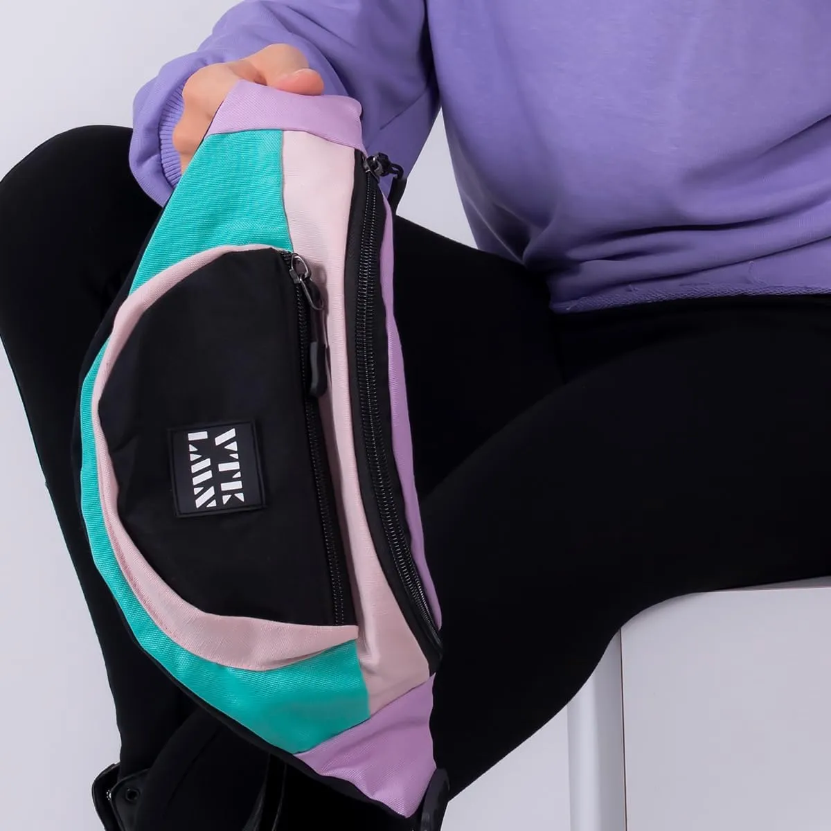 Vatkalimon Fanny Pack Set. Unisex Belt Beg, Men's Crossbody Bag, Fanny Pack For Women's, Man Gym Essentials/Black-Colourful Black