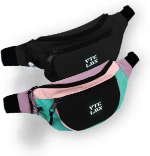 Vatkalimon Fanny Pack Set. Unisex Belt Beg, Men's Crossbody Bag, Fanny Pack For Women's, Man Gym Essentials/Black-Colourful Black