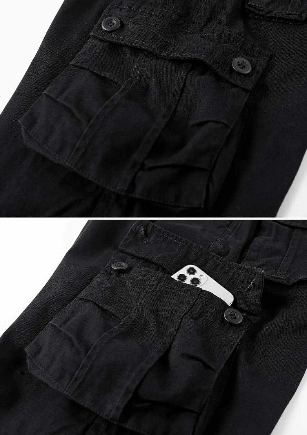 Vcansion Men's Cargo Shorts Casual Cotton Multi-Pockets Elastic Waist Camo Shorts
