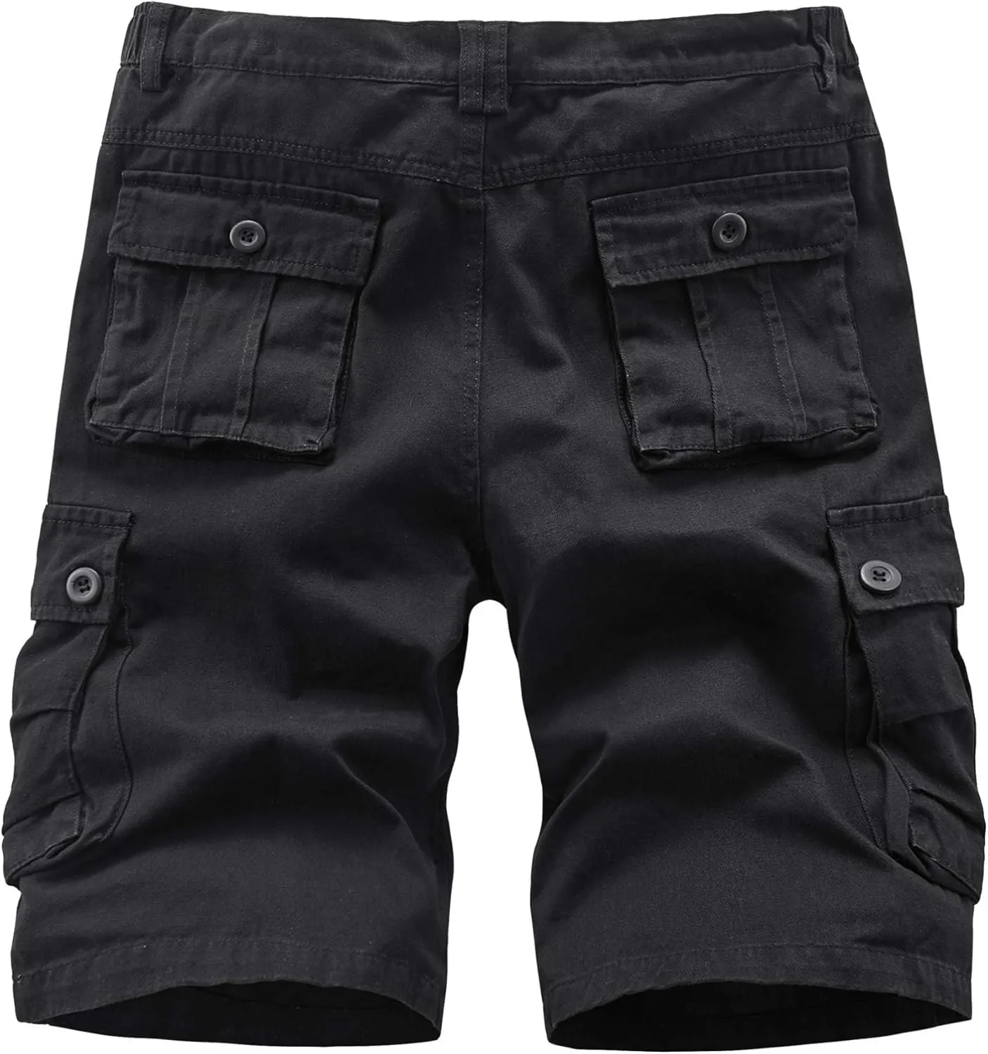 Vcansion Men's Cargo Shorts Casual Cotton Multi-Pockets Elastic Waist Camo Shorts