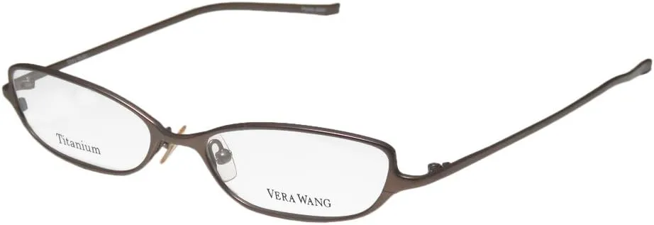 Vera Wang V34 Womens/Ladies Designer Full-rim Titanium Eyeglasses/Spectacles (51-16-133, Taupe)