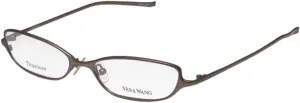 Vera Wang V34 Womens/Ladies Designer Full-rim Titanium Eyeglasses/Spectacles (51-16-133, Taupe)