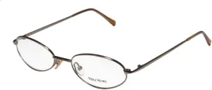 Vera Wang V41 Womens/Ladies Designer Full-rim Eyeglasses/Eyeglass Frame (52-18-140, Shiny Brown)