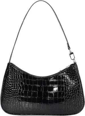 Verdus Women's Retro Classic PU Leather Solid Color Shoulder Handbag With Zipper