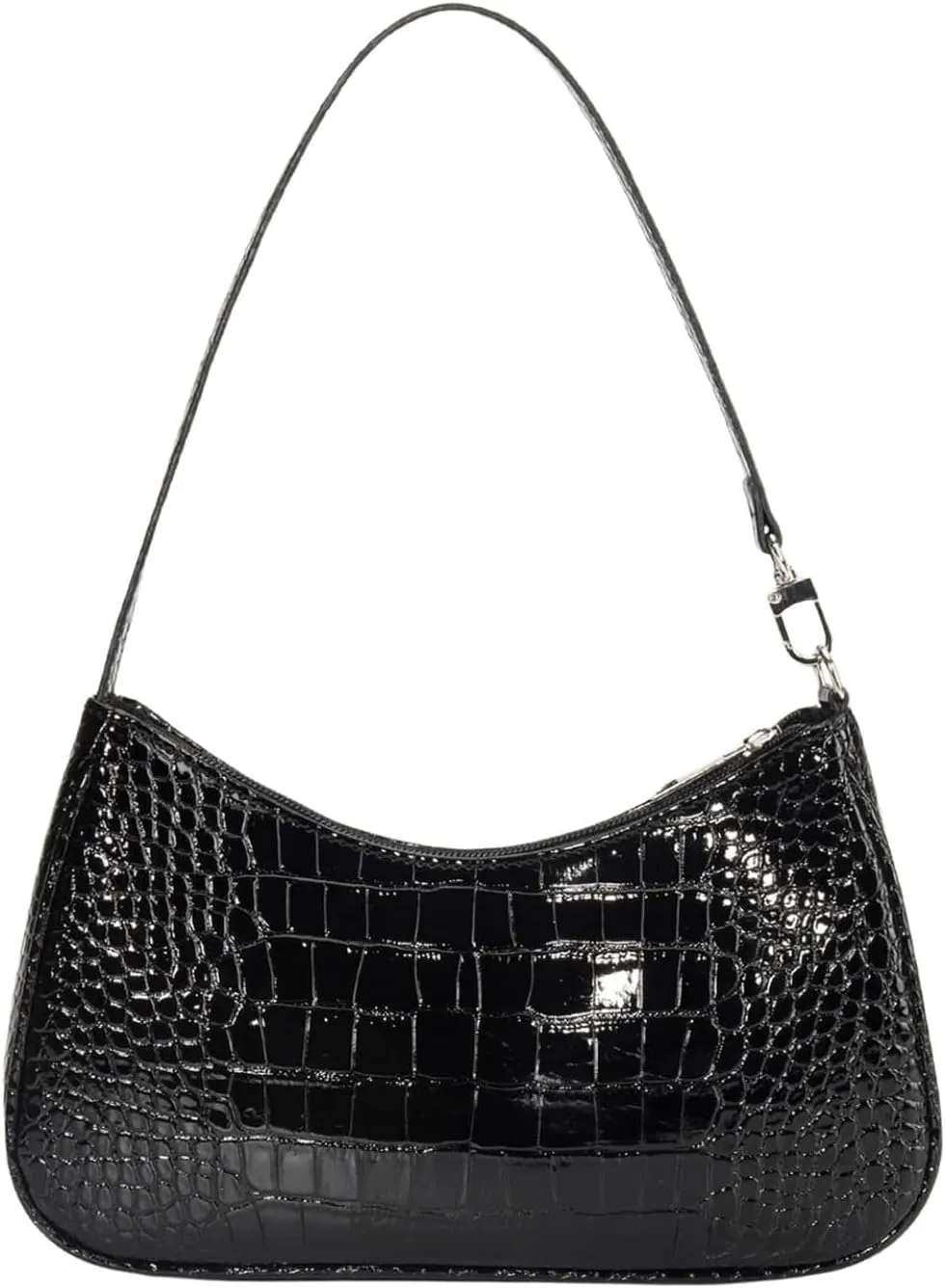 Verdus Women's Retro Classic PU Leather Solid Color Shoulder Handbag With Zipper