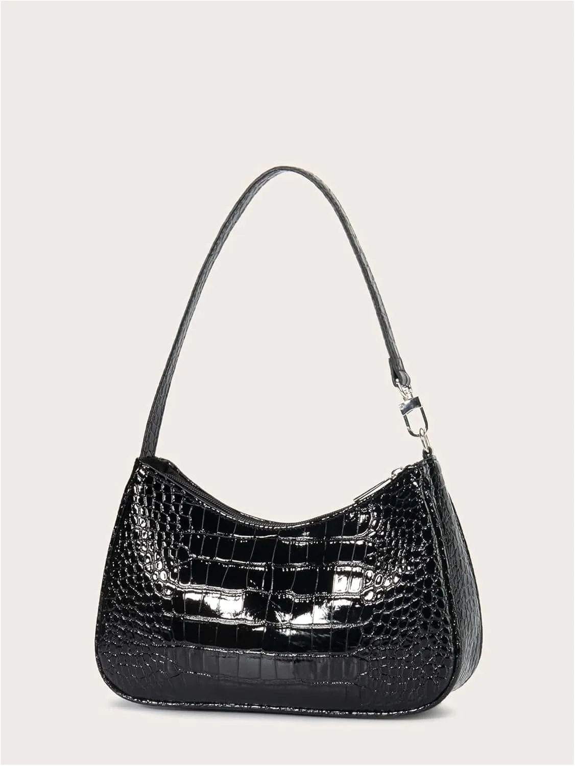 Verdus Women's Retro Classic PU Leather Solid Color Shoulder Handbag With Zipper