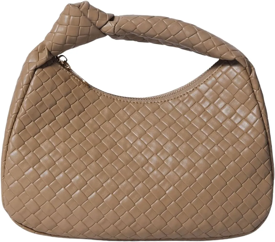 Verdusa Women's Hobo Bags Ruched PU Leather Handbag Clutch Purses Dumpling Pouch Bag