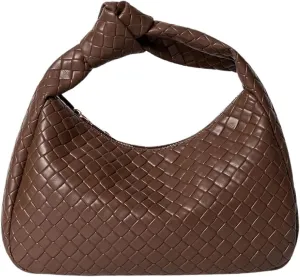 Verdusa Women's Hobo Bags Ruched PU Leather Handbag Clutch Purses Dumpling Pouch Bag