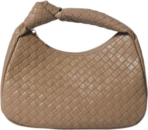 Verdusa Women's Hobo Bags Ruched PU Leather Handbag Clutch Purses Dumpling Pouch Bag
