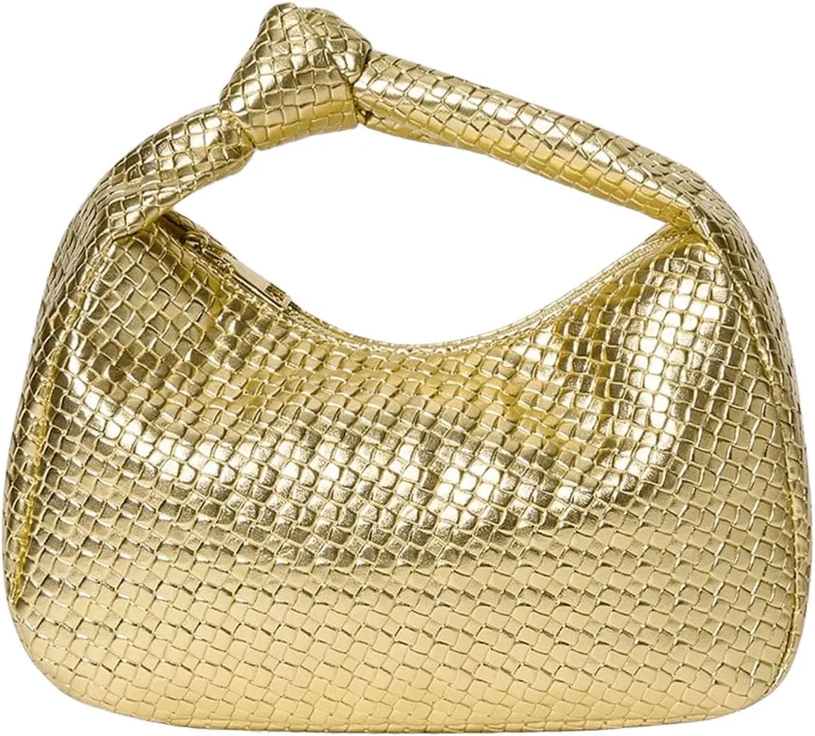 Verdusa Women's Hobo Bags Ruched PU Leather Handbag Clutch Purses Dumpling Pouch Bag