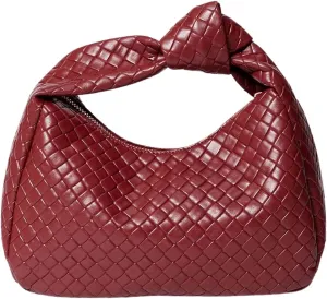 Verdusa Women's Hobo Bags Ruched PU Leather Handbag Clutch Purses Dumpling Pouch Bag