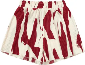 Verdusa Women's Plaid Boxer Shorts Elastic Waist Lettuce Trim Printed Wide Leg Loose Casual Gingham Shorts Trendy