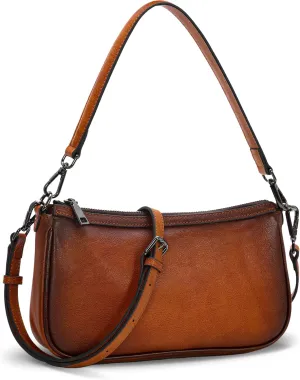 Versatile Small Leather Crossbody Hobo and Satchel Bag for Women - Stylish Brown Purse for Everyday Use