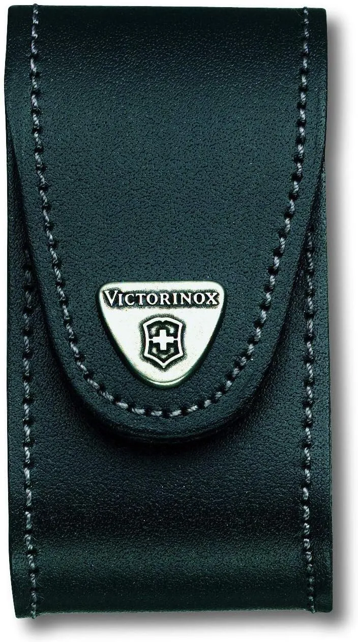 Victorinox Leather Pouch for Swiss Army Pocket Knives, 3,5cm x 10cm, Black, L