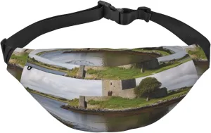 View of The Dunguaire Castle Fanny Pack for Men Women Belt Bag Fashion Waist Bag Everywhere Crossbody Bag Wallet Hip Bum Bag with Adjustable Strap Waterproof Chest Bag for Travel Hiking Sports