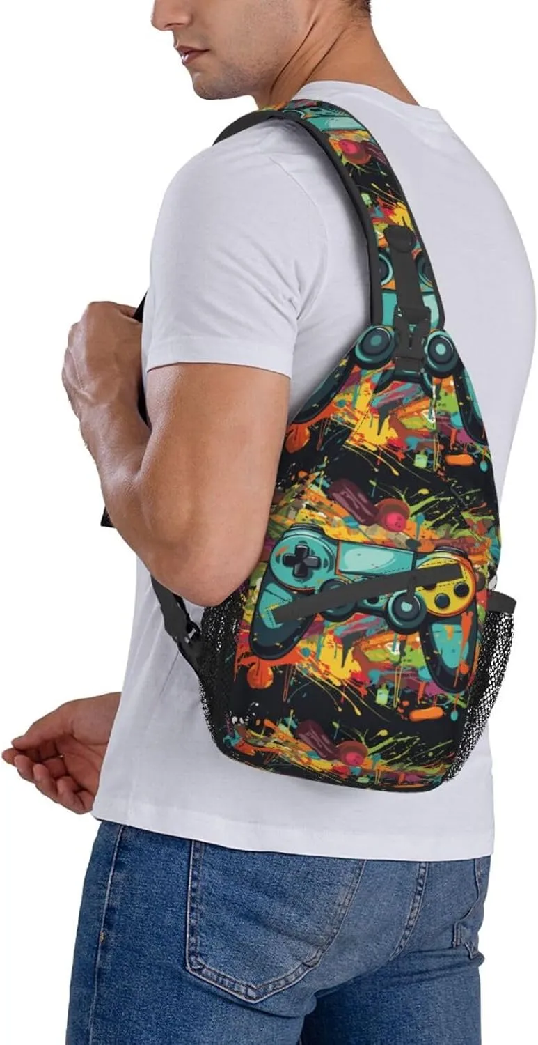 Vintage Elephant Sling Backpack Unisex Crossbody Chest Bag Shoulder Chest Bag For Women Men Hiking Travel